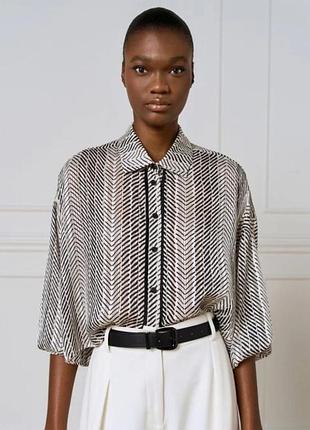 Стильная укороченная рубашка access fashion с люрексом