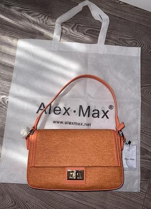 Alex max. italy нова фірмова сумка, (довгий ремінець та пильник в комплекті)