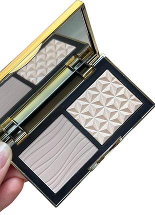 Палітра для обличчя контур і хайлайтер мас sculpt and glow duo-double contour highlight 2 colors palette gleam-omega