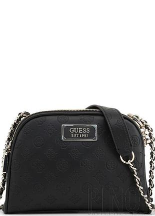Чорна жіноча сумка guess logo love