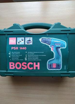 Шурупокрутbosch psr 1440, 14.4v li-ion. виробництво - німеччина.
в гарному стані.
аккумулятор (2шт.) 
є зарядний пристрій.