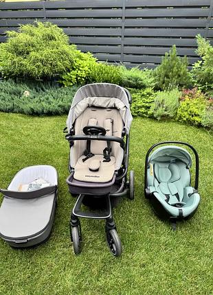 Продам преміум комплект дитячий візочок easywalker harvey 5 + автокрісло-переноска britax römer baby-safe + платформа flex base 5z   продам повний ком 7
