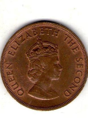 Джерси елизавета ii 1/12шина, 1964 год бронза, 9.5g, ø 30.8mm no3994