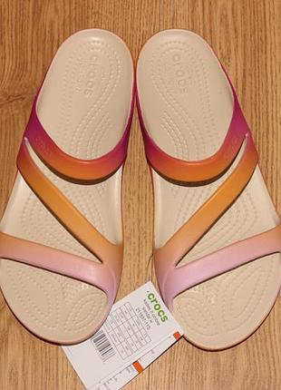 Жіночі шльопанці crocs kadee ombre w9 крокси