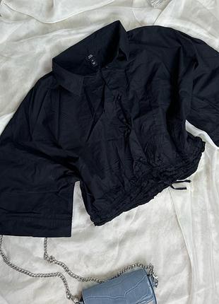 Чорна сорочка оверсайз river island