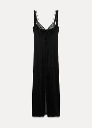 Чорна оксамитова сукня-корсет zara (розмір м)