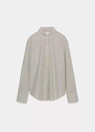 Сорочка в клітинку картата рубашка блуза zara зара