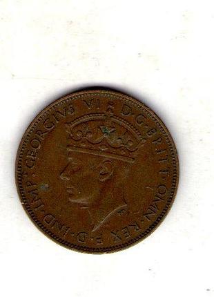 Джерси георг vi 1/24 system, 1947 год бронза, 5.6g, ø 25.55mm no3742