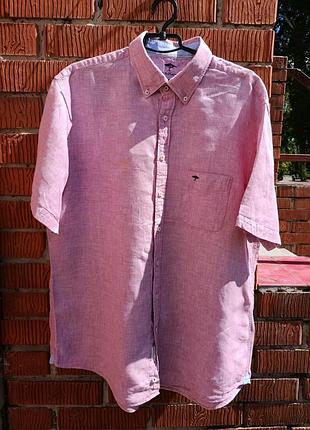 ​мужская льняная рубашка fynch-hatton (premium soft linen)