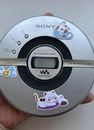 Плеєр cd на дисках sony walkman d-ej100 вінтажний discman