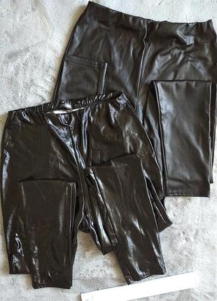 Леггинсы брюки кожа prettylittlething rebellious