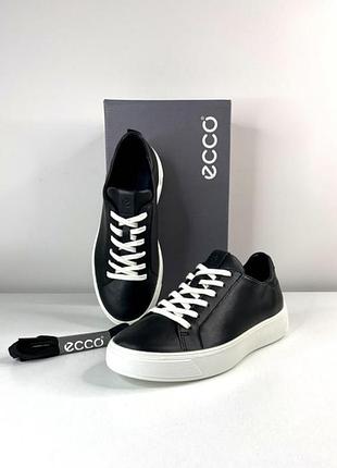 Женские классические кожаные кеды ecco street tray, кроссовки оригинал, 37, 38