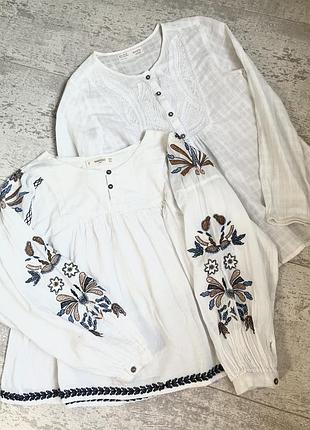 Zara mango вишиванка 2 штуки комплект