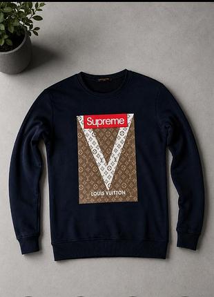 Louis vuitton &amp; supreme, свитшот женский,l
