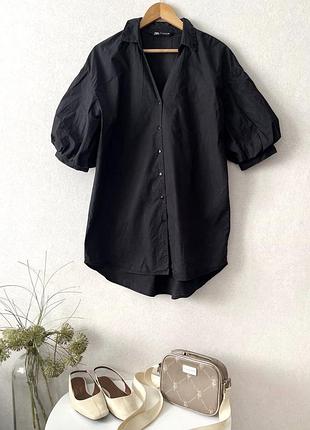 Стильне котонове плаття-сорочка zara