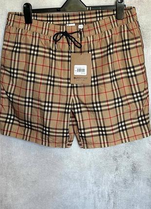 Шорты burberry guildes archive check swim shorts