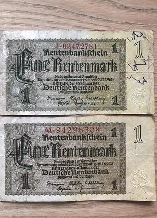 Банкнота 1937 german rentenmark