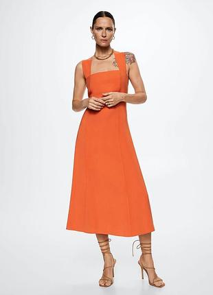 Сукня сарафан червоний оранжевий mango