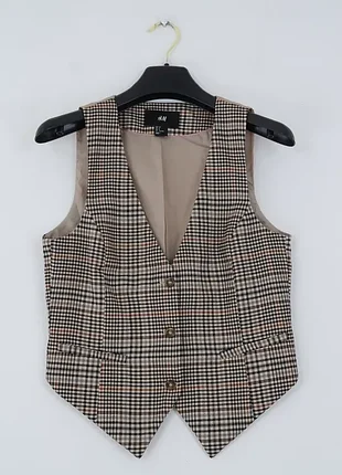 H&m жилетка топ в клітинку,р.38