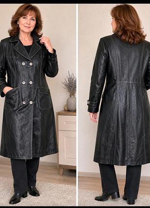 Жіноче утеплене шкіряне пальто der nova 5 xl