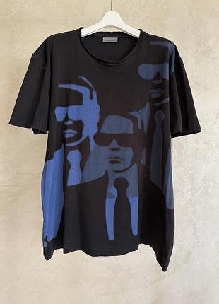 Чоловіча футболка, чорна, lagerfeld, розмір xxl