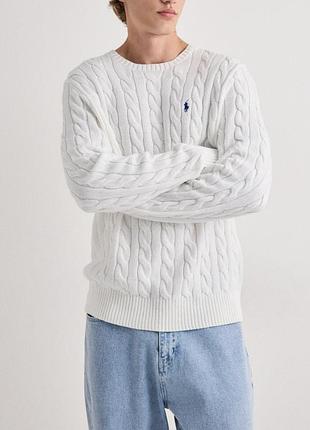 Светр фірмовий білий ralph lauren polo