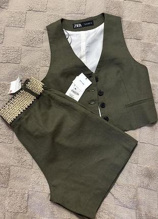 Костюм zara бермуди+жилет