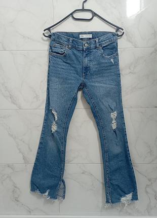 Мега крутые модняви джинсы от zara на 11-12 лет (рост 152 см).