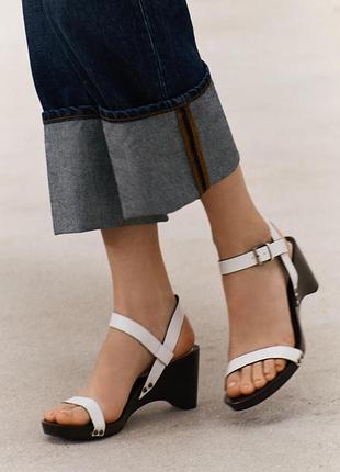 Кожаные босоножки zara размер 38
