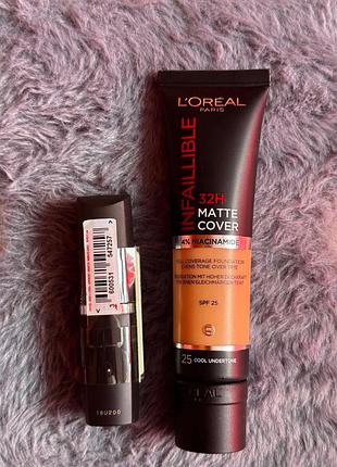 Тональний крем l'oreal paris + помада maybelline у подарунок
