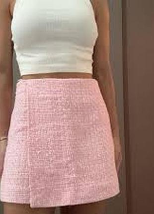Твидовые юбка шорты zara