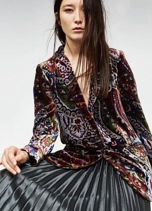 Піджак блейзер оксамитовий zara шовк