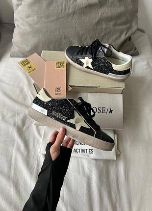 Кроссовки golden goose gb sparkles white