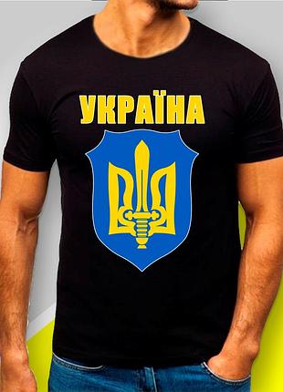 Футболка з принтом "україна щит і герб" патріотичні