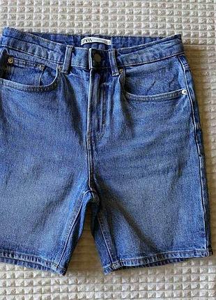 Джинсовые шорты  zara размер 46.