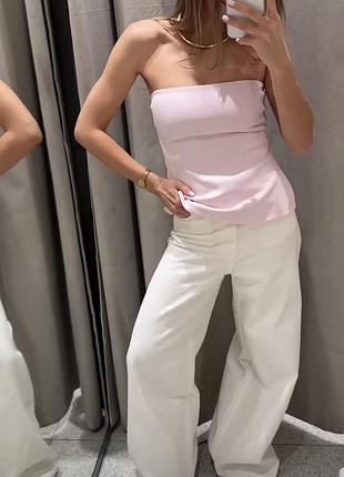 Топ бандо рожевий zara