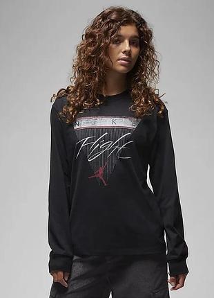 Лонгслів air jordan t-shirt black fd7205-010 xs лонгслив nike jordan черный xs