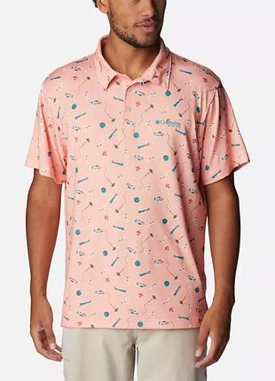 Чоловіче стрейч-поло pfg super slack tide columbia sportswear