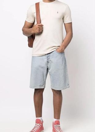 Оригінальна біла футболка polo ralph lauren custom slim fit