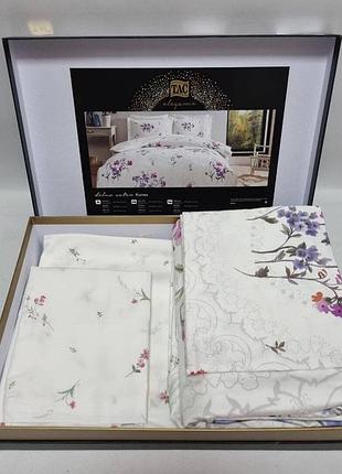 Постільна білизна tac komae lilac сатин deluxe євро