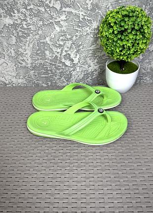 Crocs кроксы вьетнамки шлепанцы w7 37-38 размер салатовые