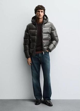 Пуховик zara/ курточка zara натуральний утеплювач/ курточка зараз на пуху