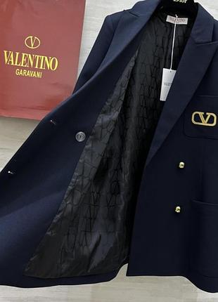 Жіночий жакет від valentino в темно синьому кольорі