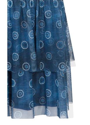 Платье до колена двойное трикотажное с сеточкой весеннее летнее zaps taray 028 темно-синее6 фото