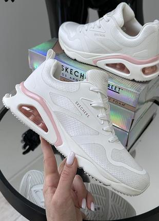 Популярні стильні кросівки сіточка skechers tres-air