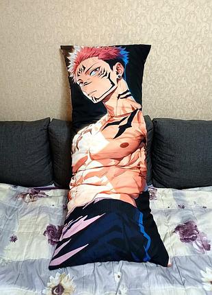 Подушка дакимакура магическая битва релемен сукуна jujutsu kaisen 137 см