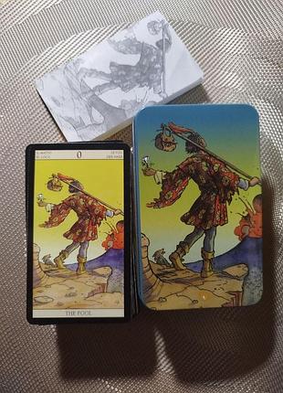 Карти таро нового бачення із золотим зрізом у металевій коробці tarot of the new vision