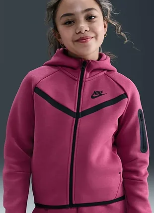 Худі дитяче nike sportswear tech fleece girls' full-zip hoodie hv8695-634
