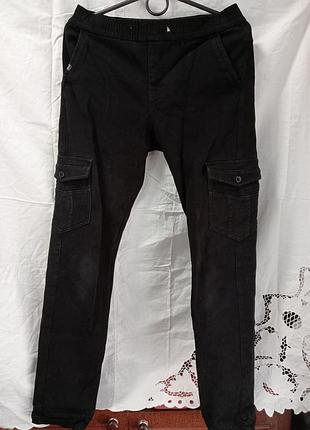 Брюки хлопья jeans черные