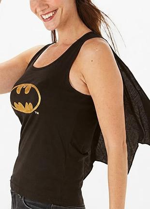 Стильний жіночий топ майка batman dc comics з плащем бетмен